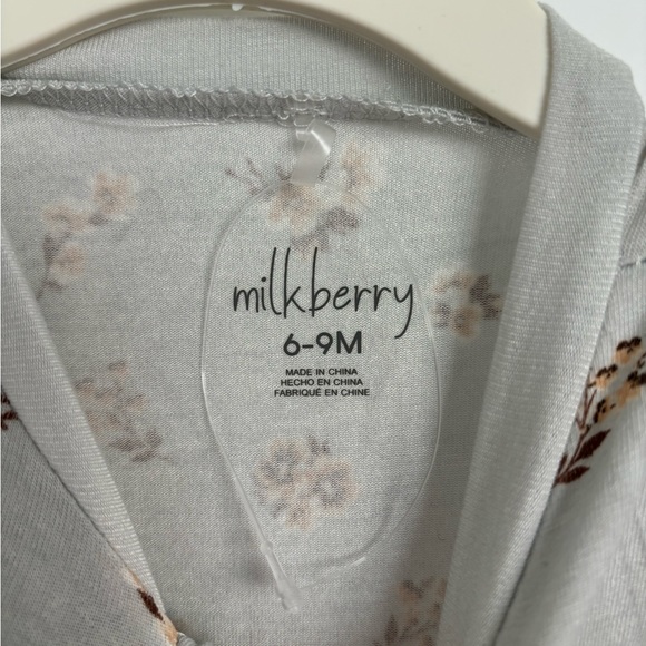 NWT Milkberry Bamboo Footie with Ruffle - Size 6-9 Month - Picture 3 of 5